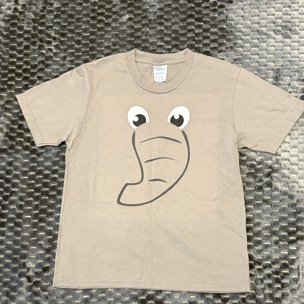 Hanes Kids Beige Elephant Face Tee
